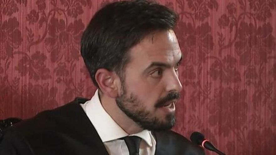 El abogado del Estado José Ignacio Ocio  en la última jornada del juicio al fiscal general.