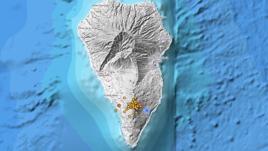Temblores registrados en el sur de La Palma este miércoles