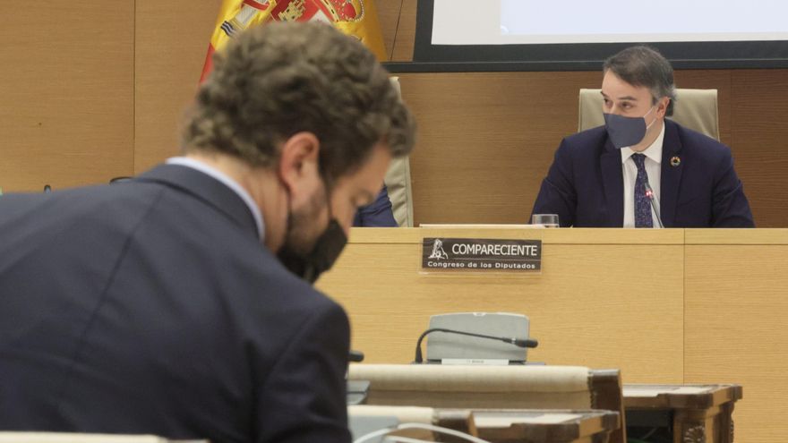 El director del Gabinete del Presidente del Gobierno, Iván Redondo, durante la comparecencia en la Comisión Mixta de Seguridad Nacional en el Congreso de los Diputados.