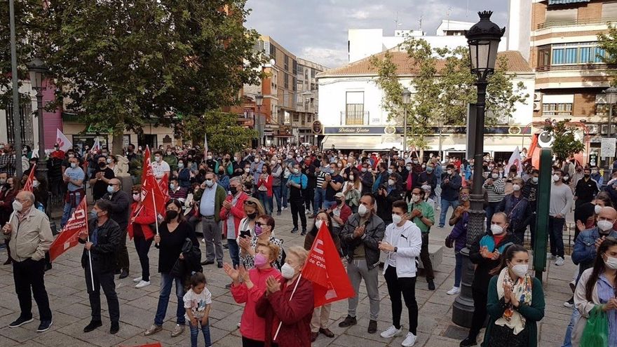Manifestación en Puertollano para apoyar a la plantilla de Repsol