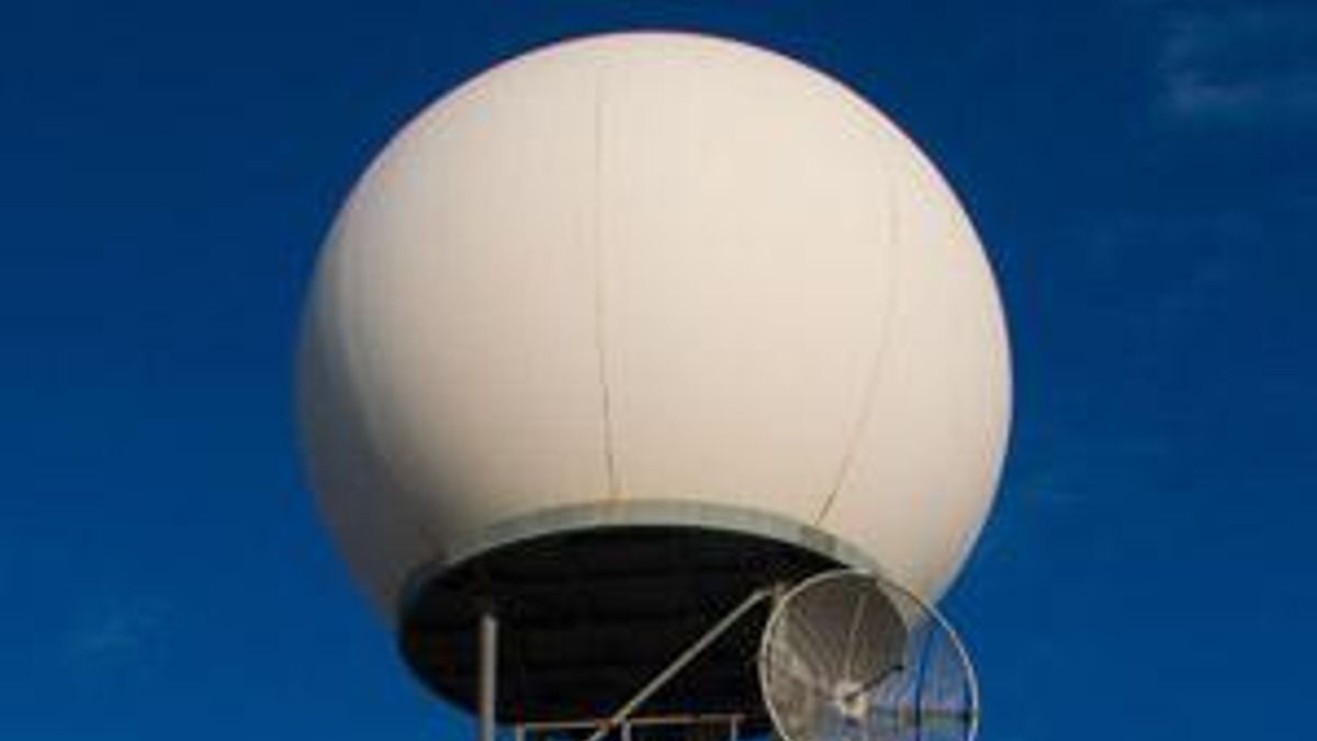 Imagen de archivo de un radar meterológico de la Aemet. Foto: Aemet.