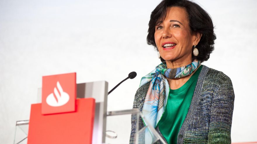 La presidenta de Banco Santander, Ana Botín, en la presentación de resultados de 2020. (Archivo)