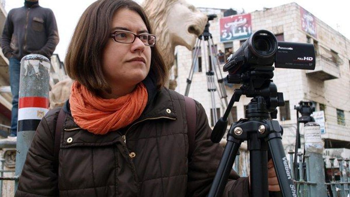 Carmen Rengel trabajando en Palestina