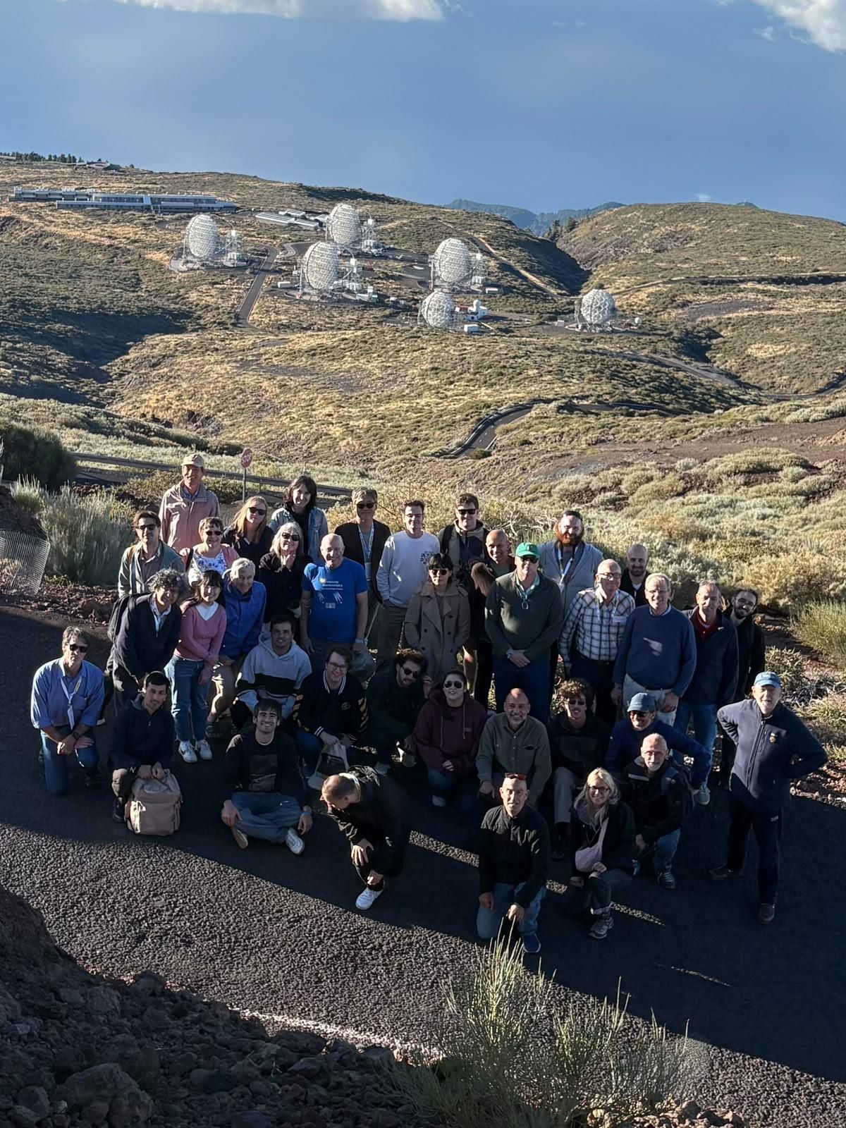 Visita al Observatorio del Roque de Los Muchachos, en las cumbres de la Villa de Garafía, de los participantes del encuentro sobre 'Interferometría de intensidad estelar'.