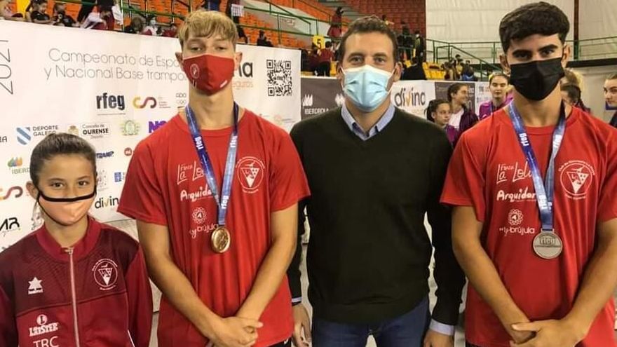 Un oro y una plata para el Club La Playa en el Campeonato de España y Nacional Base de Trampolín