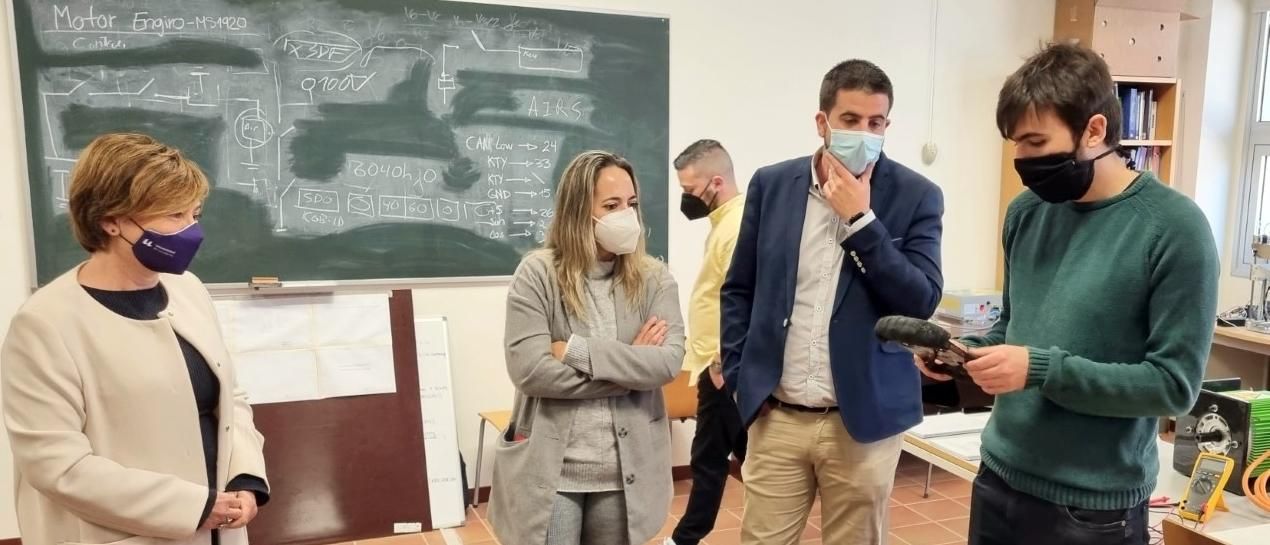 Susana Machín y Borja Perdomo en la Universidad de La Laguna.