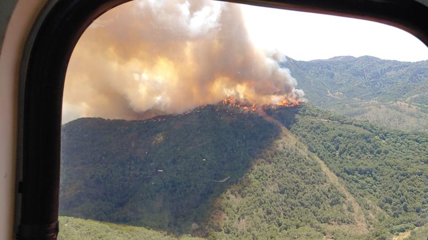 Los bomberos del Infoca denuncian que no tienen los medios materiales humanos ni técnicos necesarios para luchar contra las llamas de forma eficaz