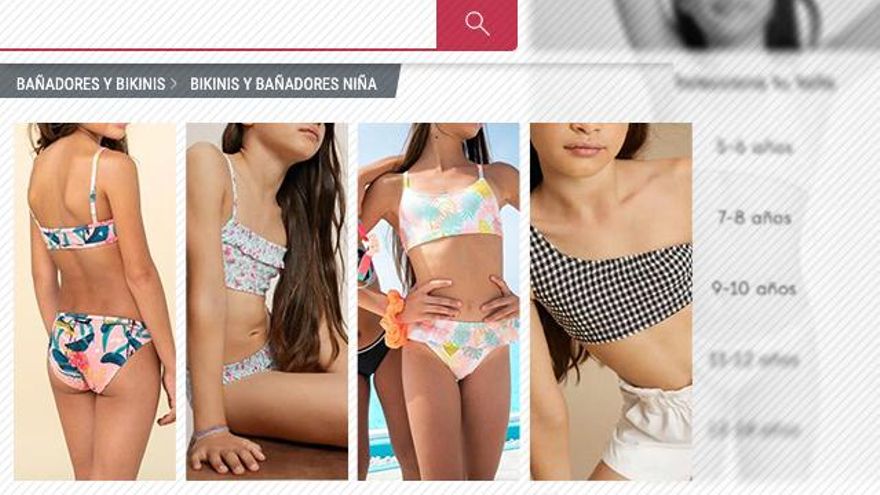 Las quejas contra marcas por sexualizar a las niñas se disparan: tops con relleno y bikinis de dos piezas a los tres años