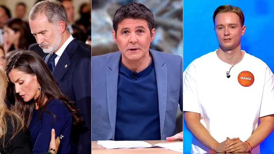 RTVE copa la tarde con el Funeral de la DANA (16%) y el récord de Cintora (13.7%) previo al máximo de Pasapalabra