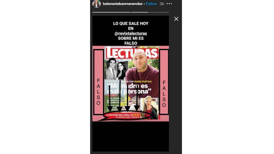 Captura de Instagram Stories de Belén Esteban