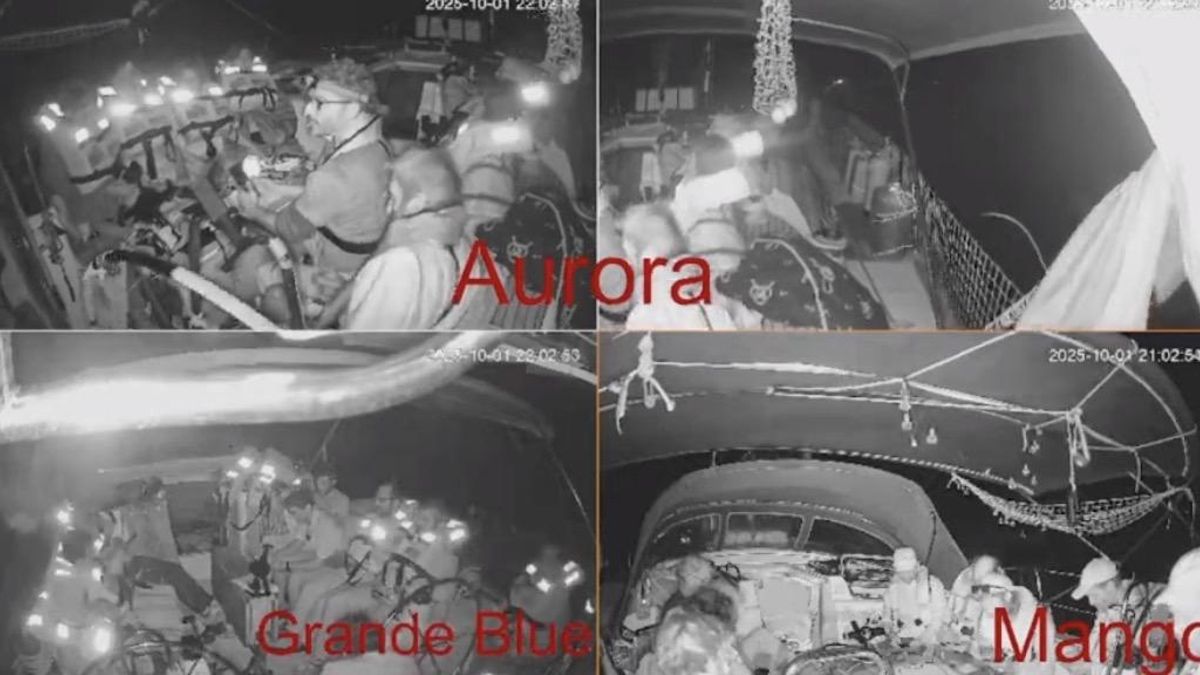 Imagen de la emisión en directo de la flotilla a Gaza.