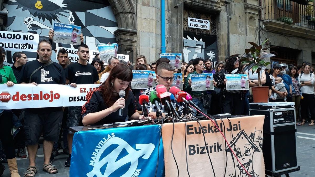 El 'Gaztetxe Maravillas' condiciona el diálogo con el Gobierno de Navarra a la retirada de la petición de desalojo