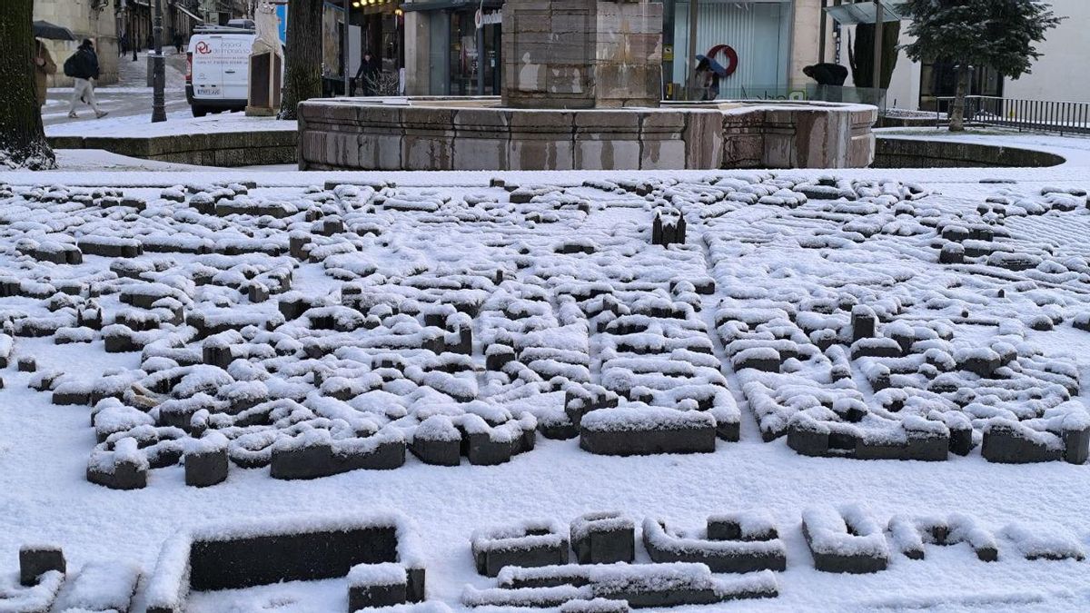 Nieve en León capital.