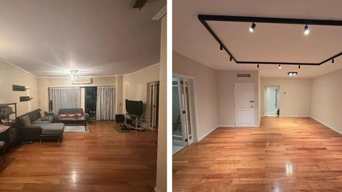 Así es el antes y el después en el departamento de Adorni.