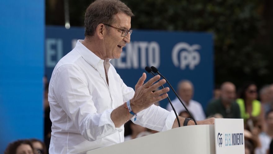 El candidato del PP para la Presidencia del Gobierno, Alberto Núñez Feijóo.