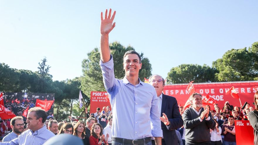 Con el escrutinio casi cerrado, el PSOE confirma su victoria con 123 diputados, seguido de PP con 66 y Cs con 57