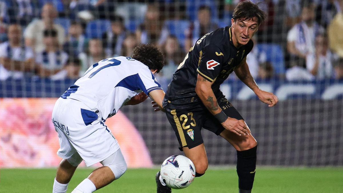 Carracedo, durante el duelo en Leganés