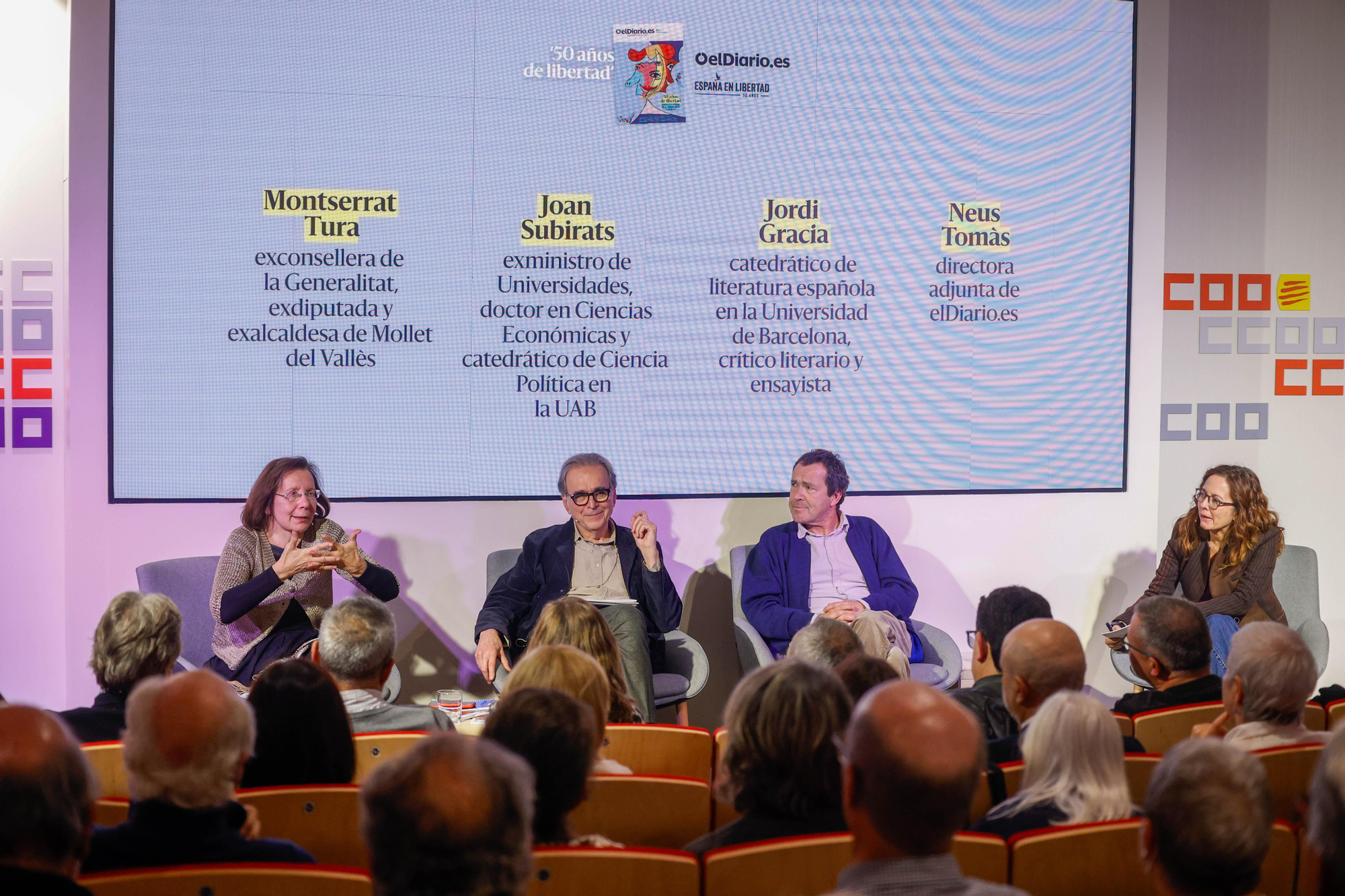 Presentación en Barcelona de la revista de elDiario.es '50 años de libertad', en imágenes