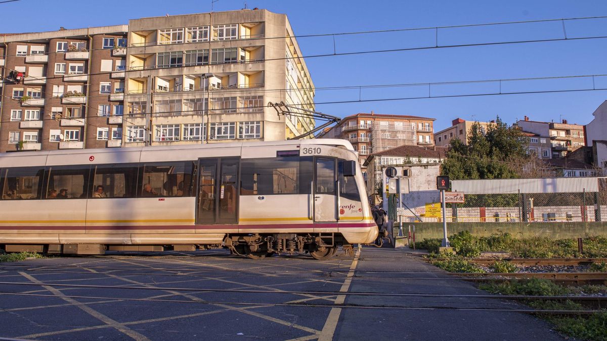 Paso a nivel en Torrelavega.