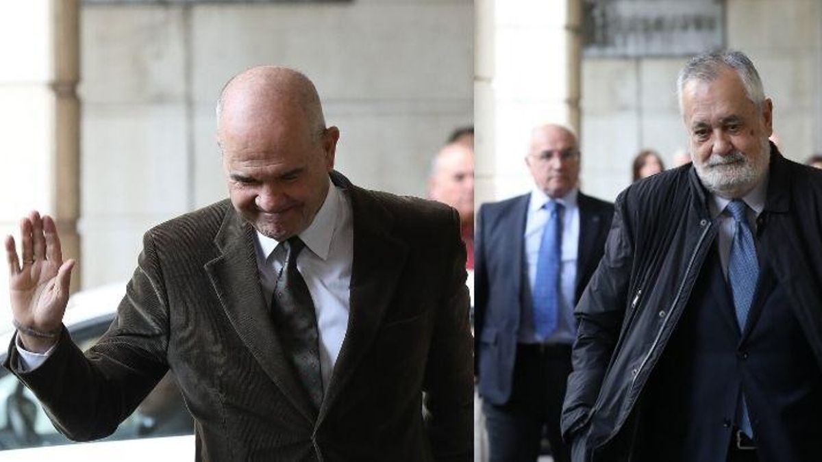 Los expresidentes Manuel Chaves y José Antonio Griñán, durante el juicio de los EFE.