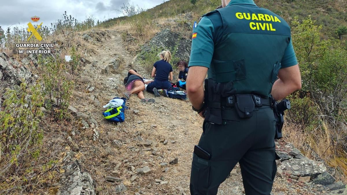 Rescate de una excursionista en Robres del Castillo
