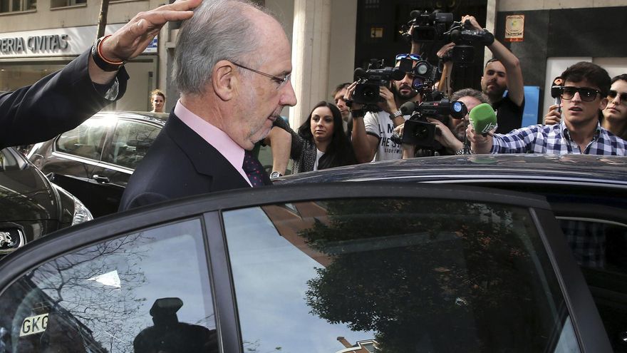 Rodrigo Rato durante el registro de su despacho en 2015