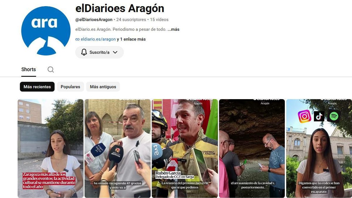 La edición aragonesa de elDiario.es amplía su cobertura informativa con un nuevo canal de YouTube