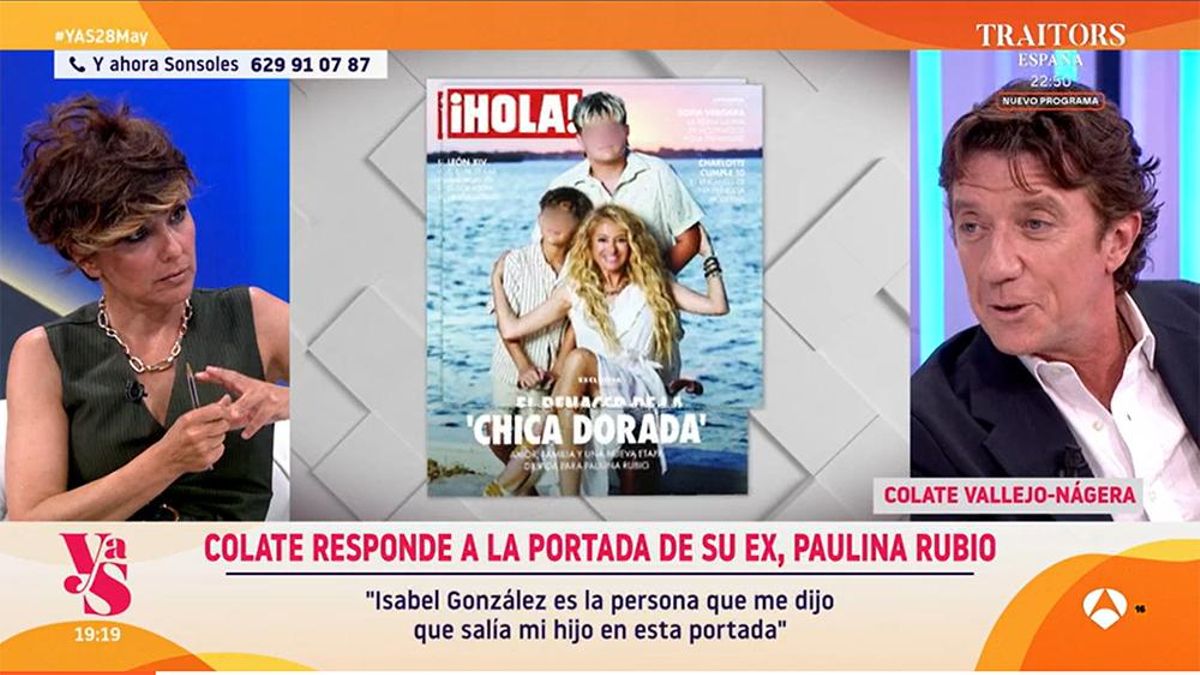 Tensión entre Sonsoles Ónega y Colate por la denuncia de Paulina Rubio: "Me echan"
