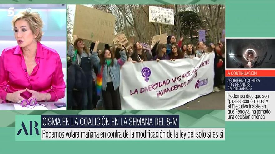 Ana Rosa Quintana, en la semana del 8M: "No me siento identificada con este feminismo queer"