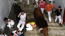 Aumentan a dos los heridos por asta de toro en el cuarto encierro