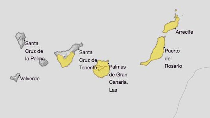 Un nuevo episodio de calima pone en aviso amarillo a cuatro islas de Canarias