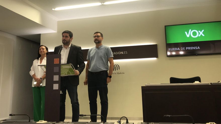 EEl portavoz del grupo parlamentario de VOX en las Cortes de Aragón, Alejandro Nolasco