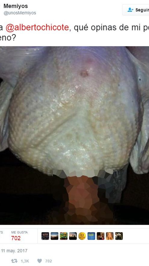 El provocador tuit a Chicote sobre el pollo relleno (pixelado)