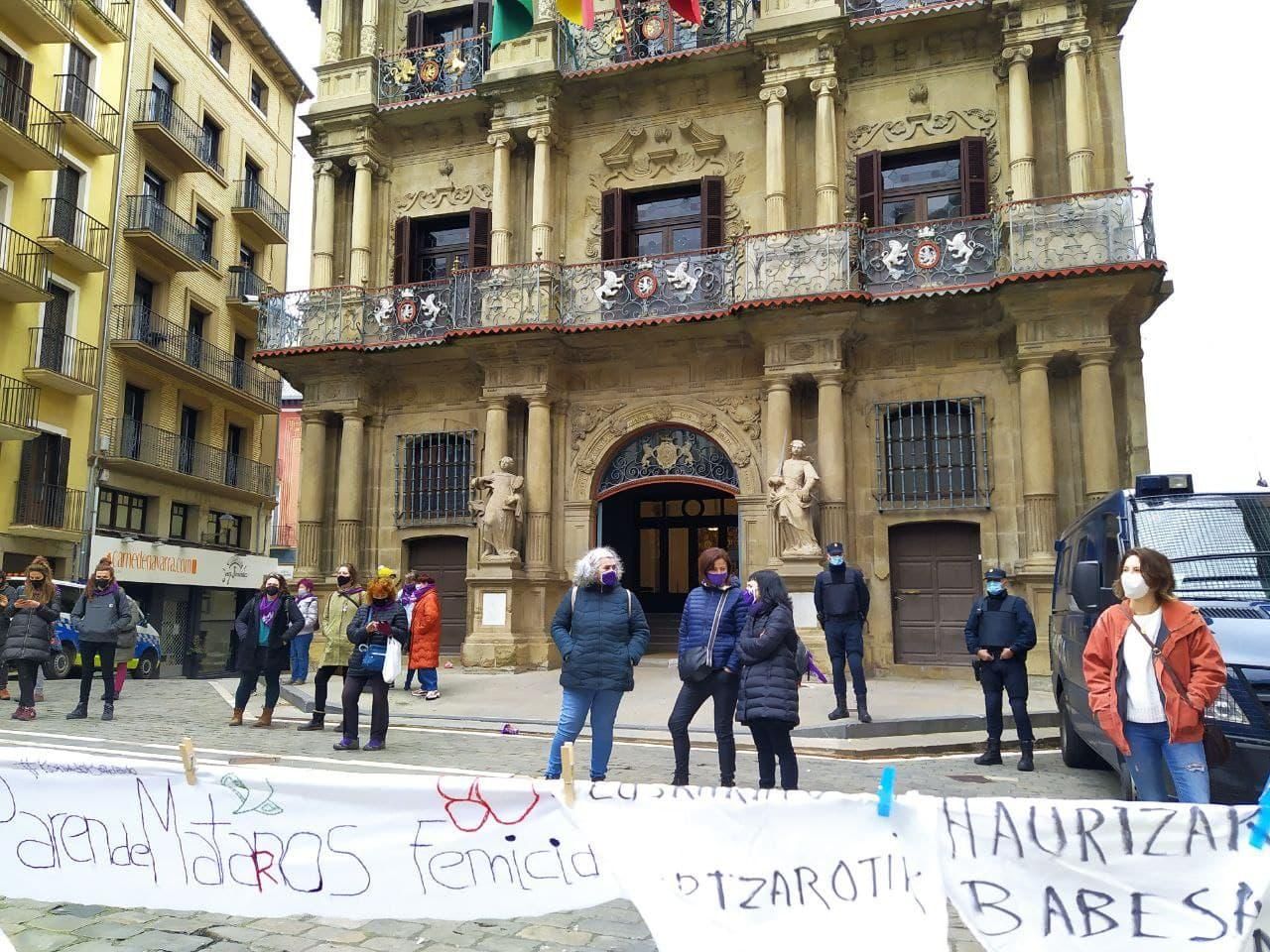 Las imágenes del 8M en Navarra, una jornada con los cuidados en el centro