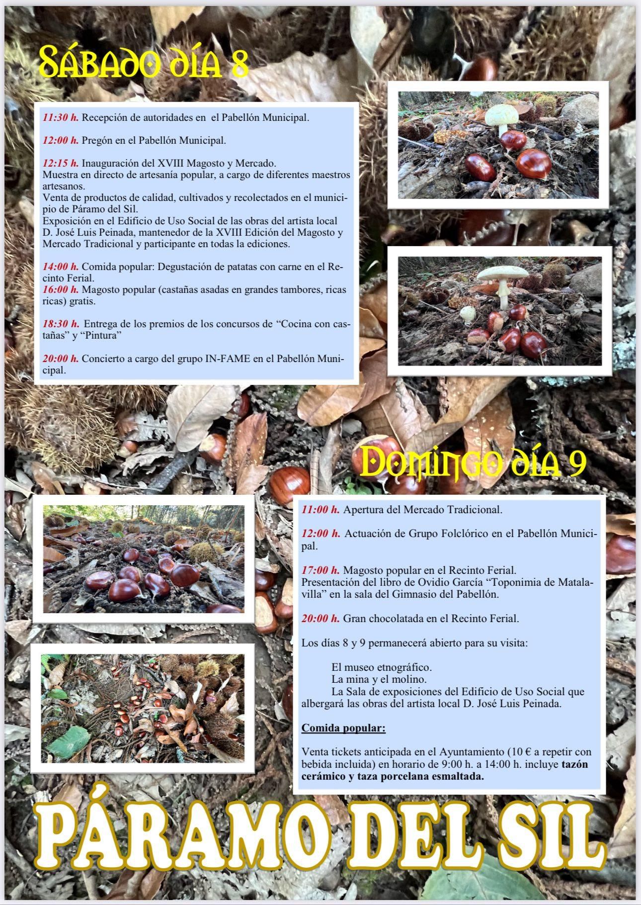 Programa de magosto en Páramo del Sil.