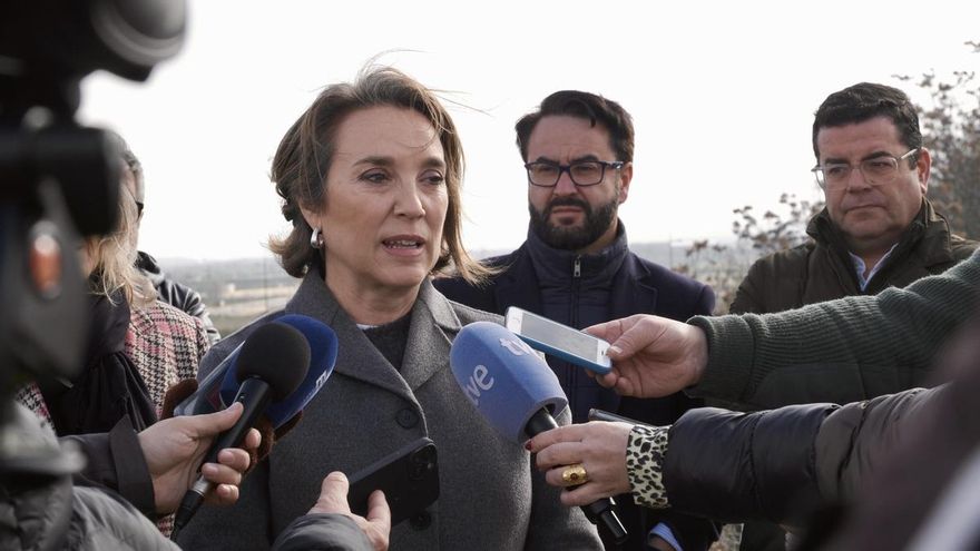 La secretaria general del PP, Cuca Gamarra, en Calahorra.