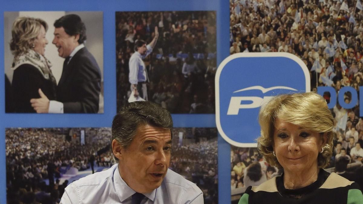 Imagen de archivo de los expresidentes de la Comunidad de Madrid, Ignacio González y Esperanza Aguirre.