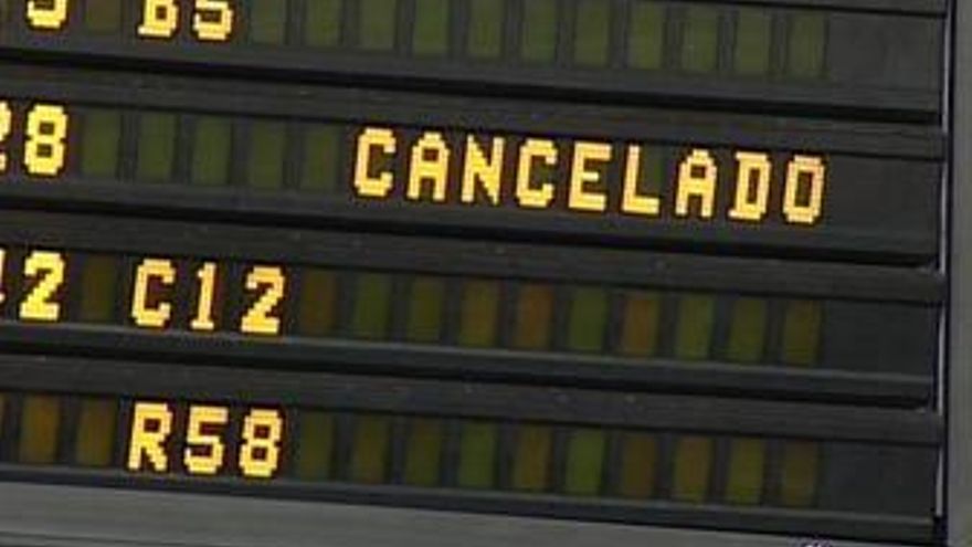 Vuelos cancelados en el aeropuerto