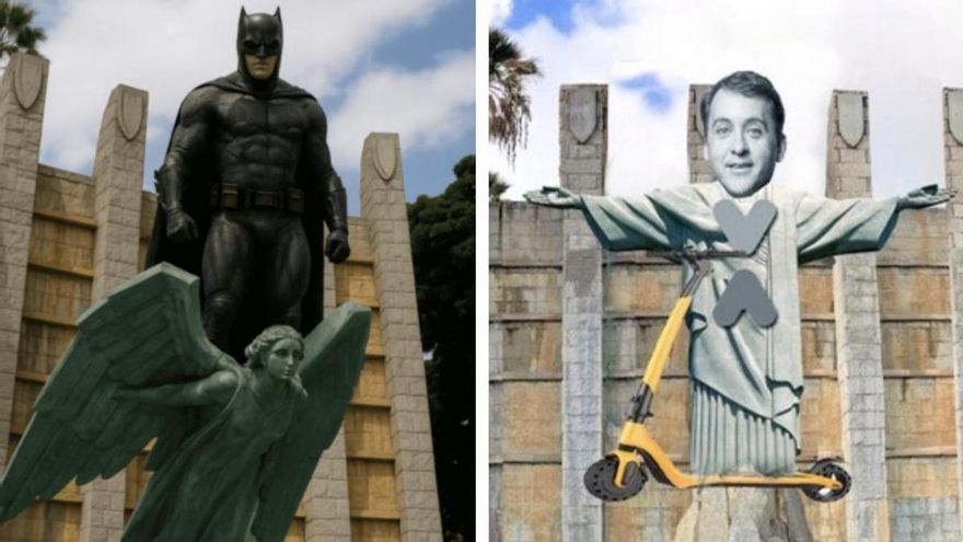 Una estatua de Batman o del alcalde en patineta: las propuestas ciudadanas para sustituir el monumento a Franco en Santa Cruz de Tenerife