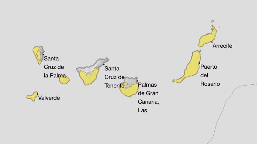 El calor pone en aviso amarillo a toda Canarias