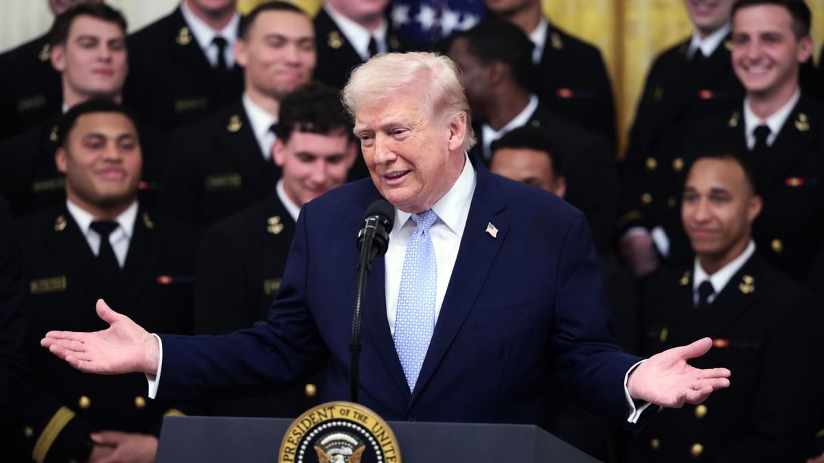 Donald Trump en un acto en la Casa Blanca.