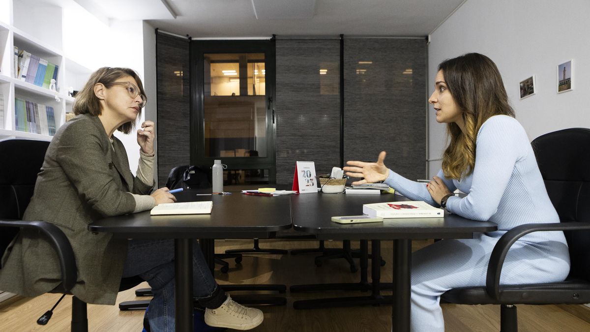 Angy Galvín, durante la entrevista en la redacción de elDiario.es en Palma.