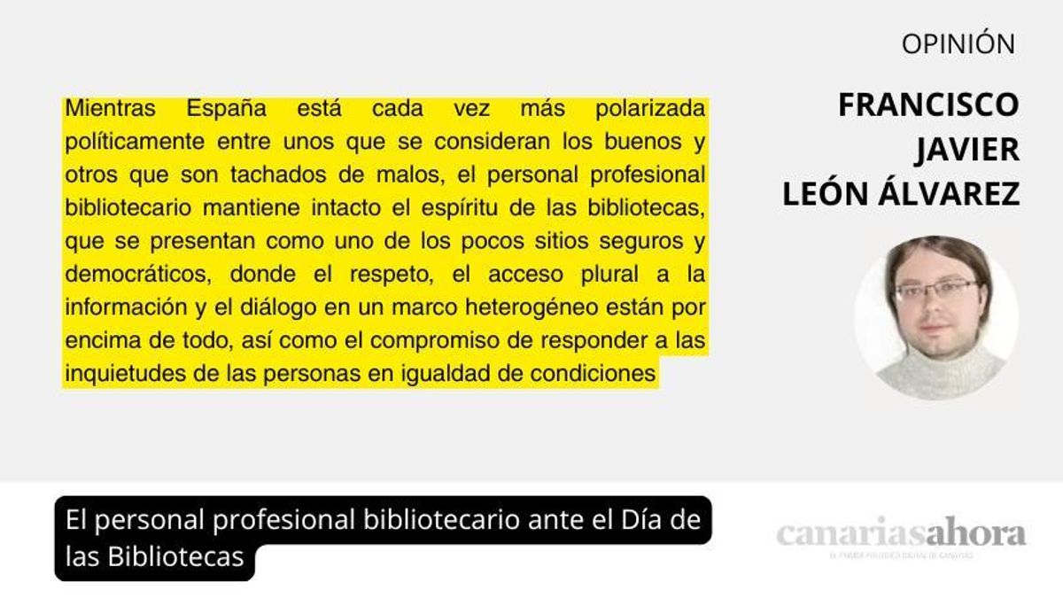 El personal profesional bibliotecario ante el Día de las Bibliotecas