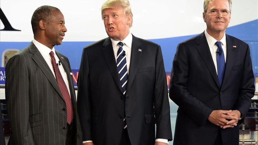 Republicanos peor posicionados se reivindican en debate no centrado en Trump