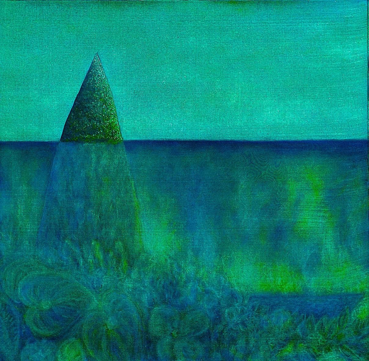 'Isla y nave. Óleo sobre lienzo. 65 x 50 cm. Óscar Lorenzo, 1996.