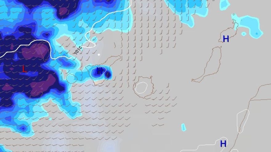 Cambio de tiempo a la vista en Canarias con lluvias en varias islas esta semana
