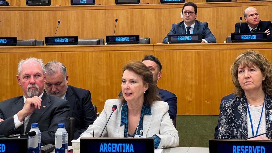 Mondino reafirmó el reclamo por Malvinas en la ONU y llamó a tener una relación "madura" con el Reino Unido
