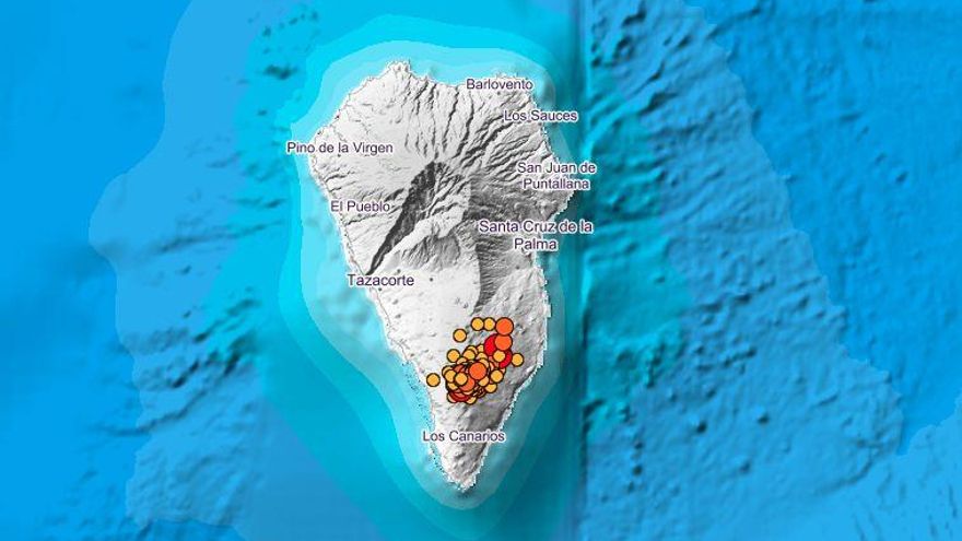 Registrados 27 terremotos en las primeras horas de este lunes en La Palma
