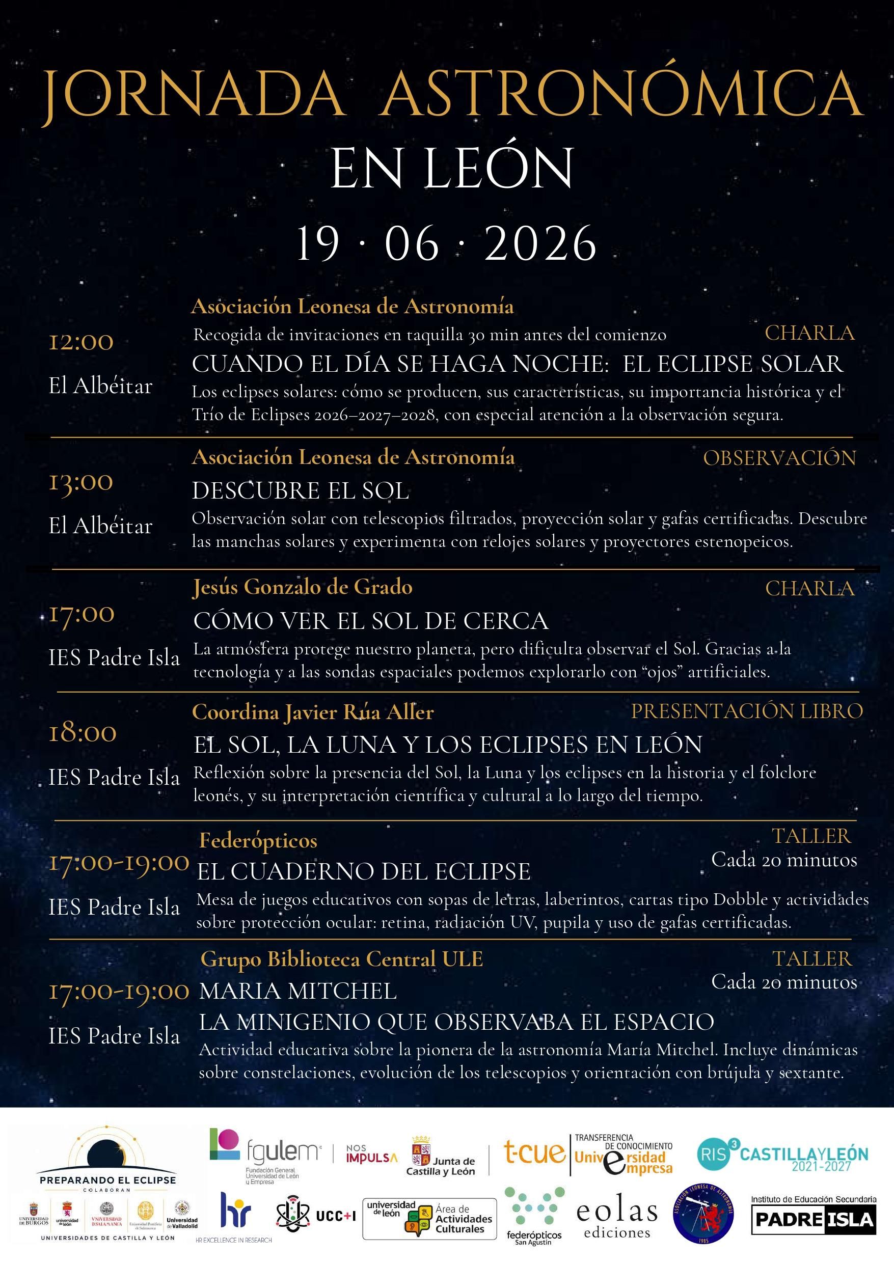 Jornada Astronómica de la Universidad de León.