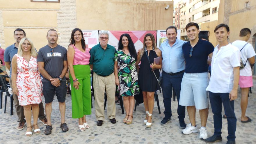 El candidato número 2 de Sumar al Congreso por Madrid, Agustín Santos, en una acto de Sumar en Málaga